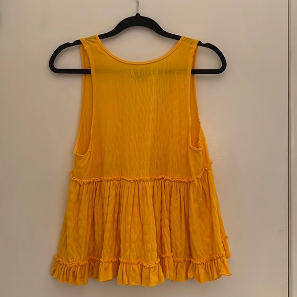 Urban Outfitters- Yellow V Neck Tank Top - Picture 2 of 2